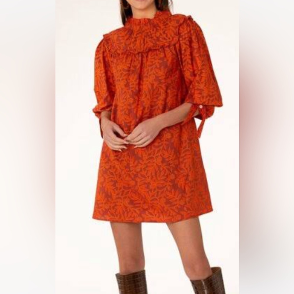 Olivia James the label Med orange dress